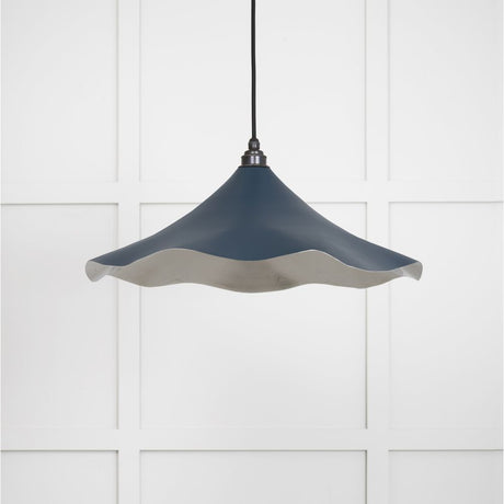 This is an image showing From The Anvil - Smooth Nickel Flora Pendant in Dusk available from trade door handles, quick delivery and discounted prices