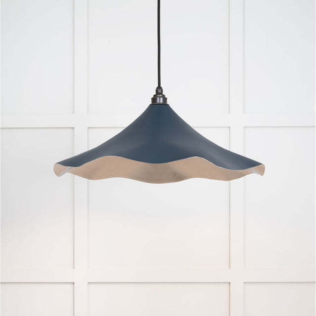 This is an image showing From The Anvil - Smooth Nickel Flora Pendant in Dusk available from trade door handles, quick delivery and discounted prices