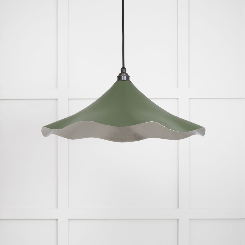 This is an image showing From The Anvil - Smooth Nickel Flora Pendant in Heath available from trade door handles, quick delivery and discounted prices