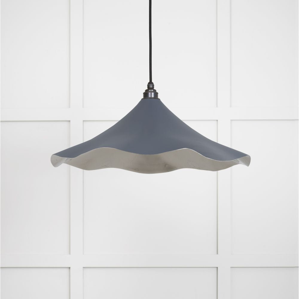 This is an image showing From The Anvil - Smooth Nickel Flora Pendant in Slate available from trade door handles, quick delivery and discounted prices