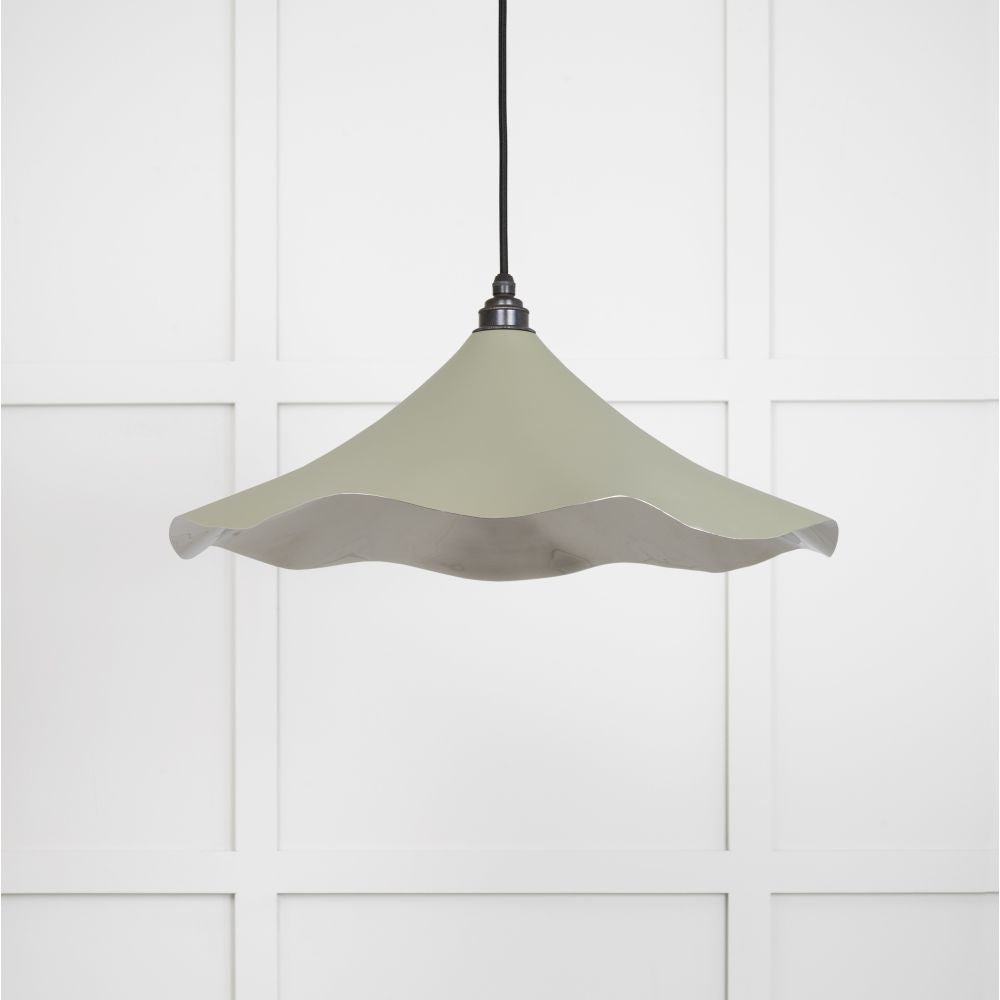 This is an image showing From The Anvil - Smooth Nickel Flora Pendant in Tump available from trade door handles, quick delivery and discounted prices