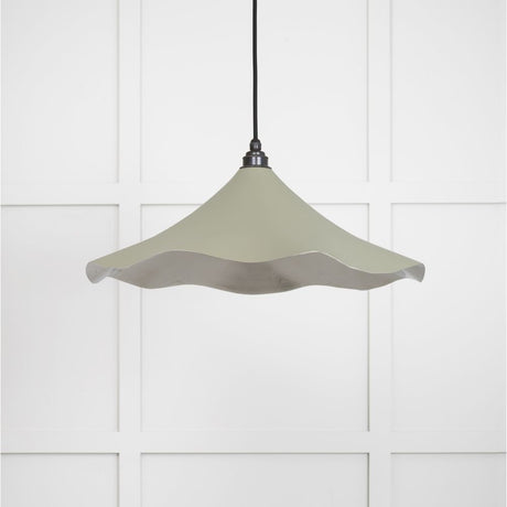 This is an image showing From The Anvil - Smooth Nickel Flora Pendant in Tump available from trade door handles, quick delivery and discounted prices