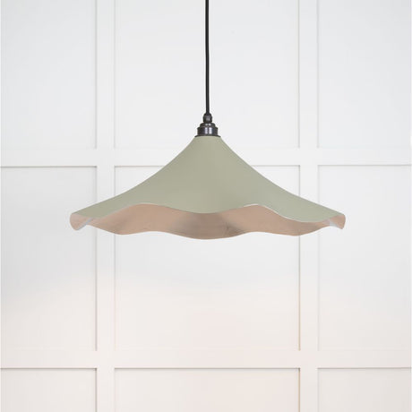 This is an image showing From The Anvil - Smooth Nickel Flora Pendant in Tump available from trade door handles, quick delivery and discounted prices