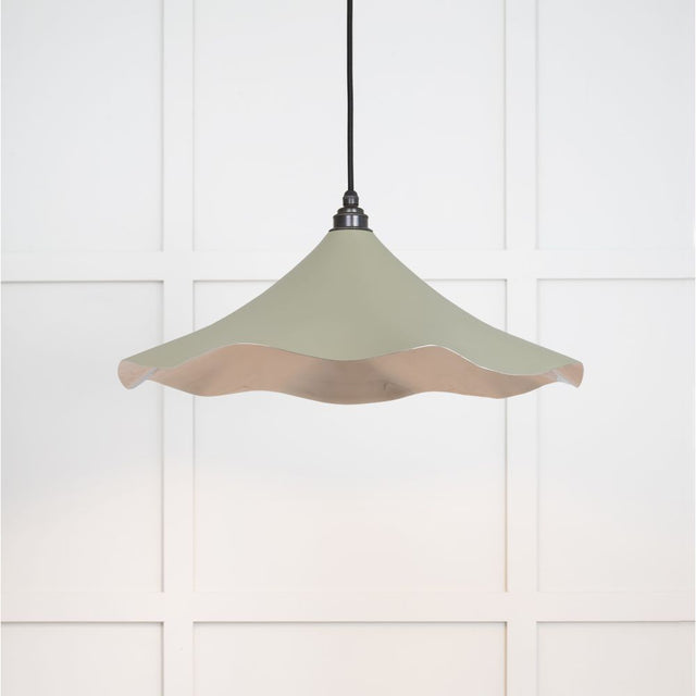 This is an image showing From The Anvil - Smooth Nickel Flora Pendant in Tump available from trade door handles, quick delivery and discounted prices