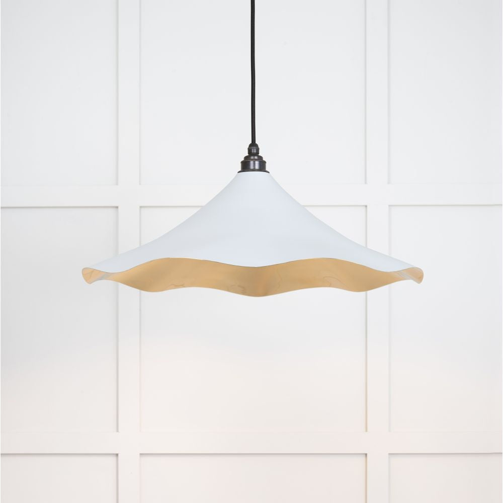 This is an image showing From The Anvil - Smooth Brass Flora Pendant in Birch available from trade door handles, quick delivery and discounted prices