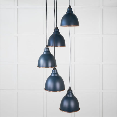 This is an image showing From The Anvil - Smooth Copper Brindley Cluster Pendant in Dusk available from trade door handles, quick delivery and discounted prices