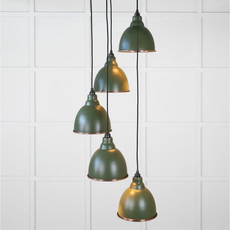 This is an image showing From The Anvil - Hammered Copper Brindley Cluster Pendant in Heath available from trade door handles, quick delivery and discounted prices