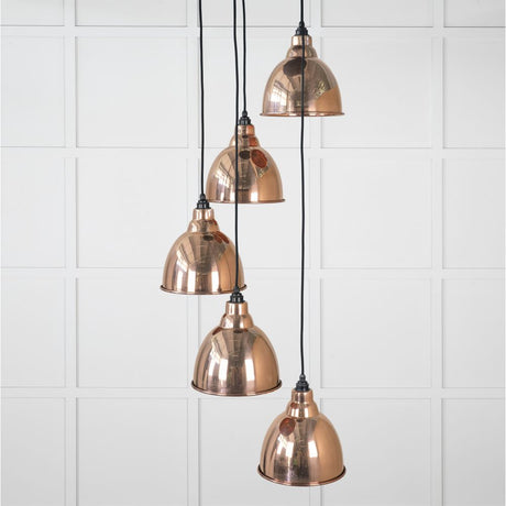 This is an image showing From The Anvil - Hammered Copper Brindley Cluster Pendant available from trade door handles, quick delivery and discounted prices