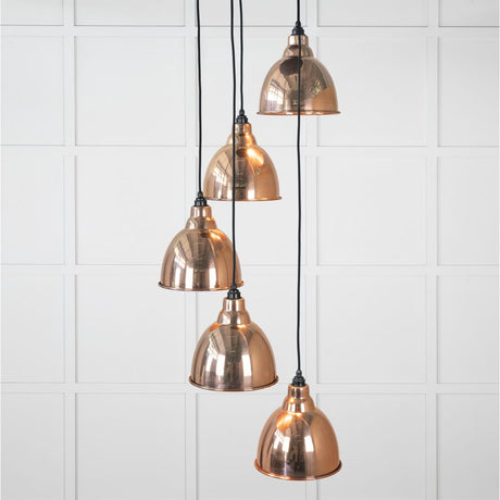 This is an image showing From The Anvil - Hammered Copper Brindley Cluster Pendant available from trade door handles, quick delivery and discounted prices