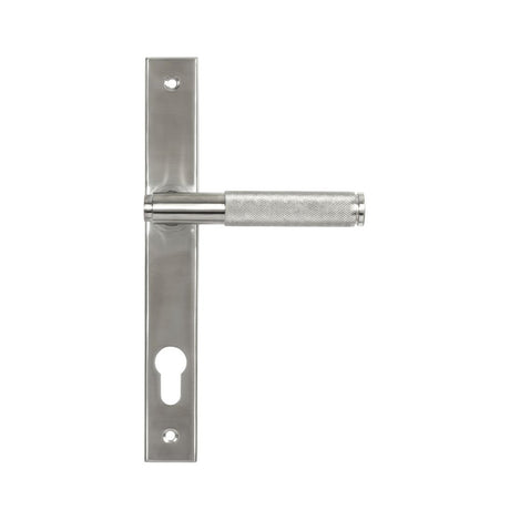 This is an image showing From The Anvil - Satin Marine SS (316) Brompton Slimline Espag. Lock Set available from trade door handles, quick delivery and discounted prices