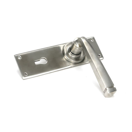 This is an image showing From The Anvil - Satin Marine SS (316) Avon Lever Lock Set available from trade door handles, quick delivery and discounted prices