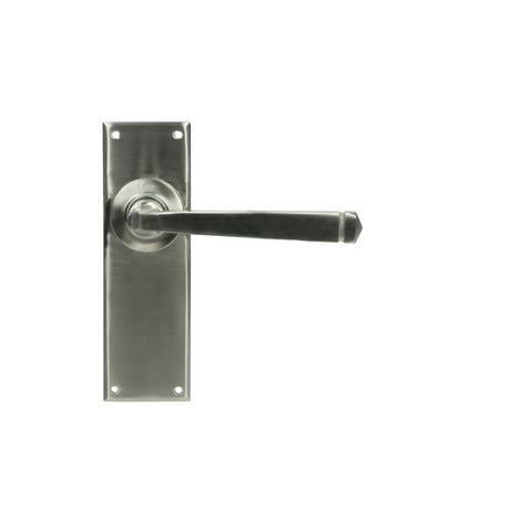 This is an image showing From The Anvil - Satin Marine SS (316) Avon Lever Latch Set available from trade door handles, quick delivery and discounted prices