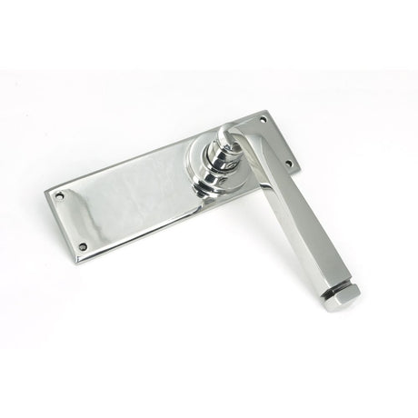 This is an image showing From The Anvil - Polished Marine SS (316) Avon Lever Latch Set available from trade door handles, quick delivery and discounted prices