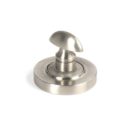 This is an image showing From The Anvil - Satin Marine SS (316) Round Thumbturn Set (Plain) available from trade door handles, quick delivery and discounted prices