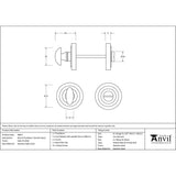 This is an image showing From The Anvil - Satin Marine SS (316) Round Thumbturn Set (Art Deco) available from trade door handles, quick delivery and discounted prices