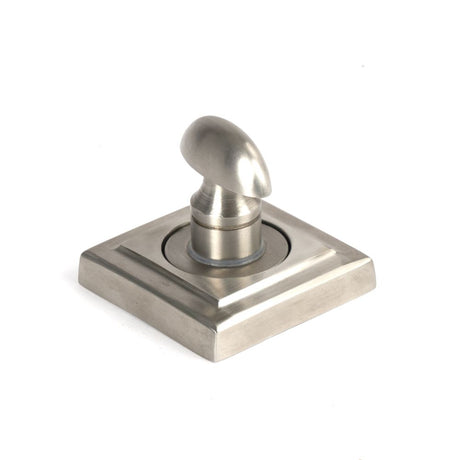 This is an image showing From The Anvil - Satin Marine SS (316) Round Thumbturn Set (Square) available from trade door handles, quick delivery and discounted prices