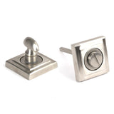 This is an image showing From The Anvil - Satin Marine SS (316) Round Thumbturn Set (Square) available from trade door handles, quick delivery and discounted prices