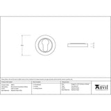 This is an image showing From The Anvil - Satin Marine SS (316) Round Euro Escutcheon (Plain) available from trade door handles, quick delivery and discounted prices