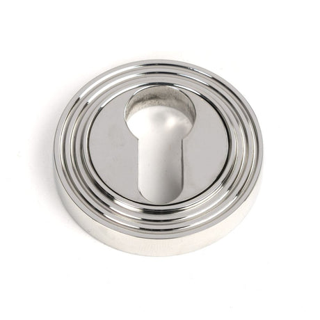 This is an image showing From The Anvil - Polished Marine SS (316) Round Euro Escutcheon (Beehive) available from trade door handles, quick delivery and discounted prices