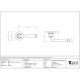 This is an image showing From The Anvil - Black Avon Round Lever on Rose Set (Plain) - Unsprung available from trade door handles, quick delivery and discounted prices