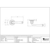 This is an image showing From The Anvil - Black Avon Round Lever on Rose Set (Art Deco) - Unsprung available from trade door handles, quick delivery and discounted prices