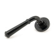 This is an image showing From The Anvil - Black Regency Lever on Rose Set (Plain) - Unsprung available from trade door handles, quick delivery and discounted prices