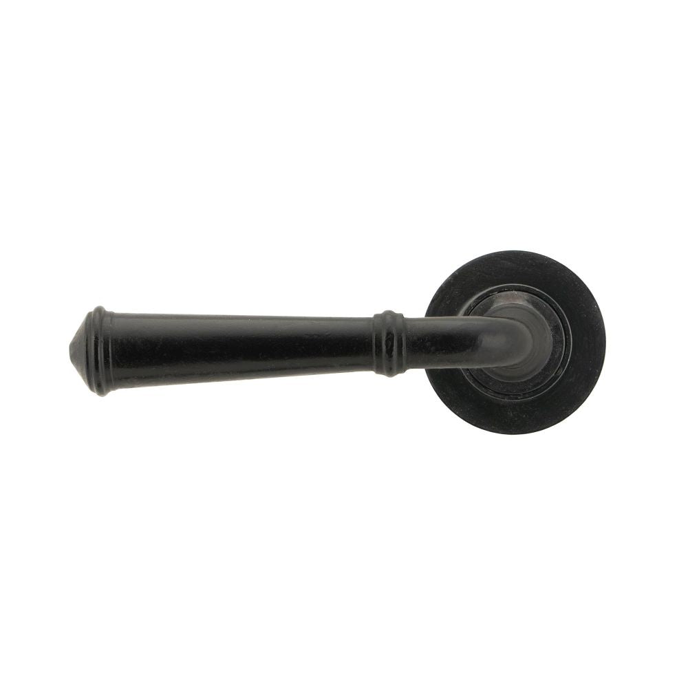 This is an image showing From The Anvil - External Beeswax Regency Lever on Rose Set (Plain) - Unsprung available from trade door handles, quick delivery and discounted prices