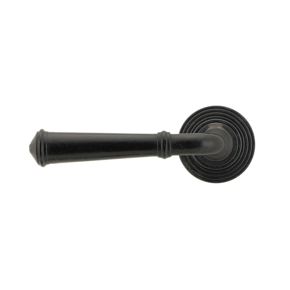 This is an image showing From The Anvil - External Beeswax Regency Lever on Rose Set (Beehive) - Unsprung available from trade door handles, quick delivery and discounted prices