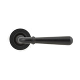 This is an image showing From The Anvil - Aged Bronze Newbury Lever on Rose Set (Plain) - Unsprung available from trade door handles, quick delivery and discounted prices