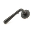 This is an image showing From The Anvil - Aged Bronze Newbury Lever on Rose Set (Plain) - Unsprung available from trade door handles, quick delivery and discounted prices
