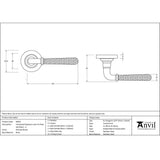 This is an image showing From The Anvil - Pol. Nickel Hammered Newbury Lever on Rose Set (Plain) - Unspru available from trade door handles, quick delivery and discounted prices