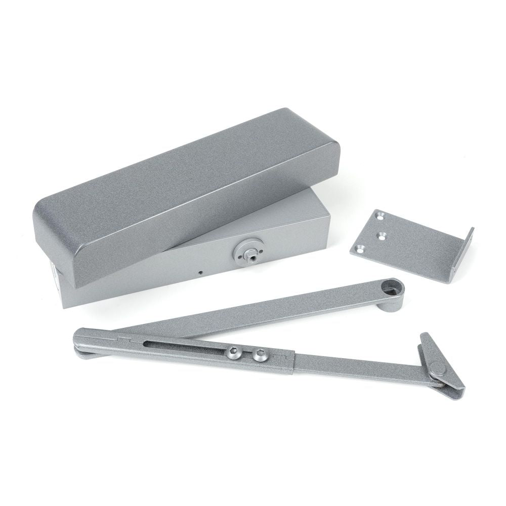 This is an image showing From The Anvil - Pewter Size 2-5 Door Closer & Cover available from trade door handles, quick delivery and discounted prices