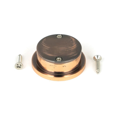 This is an image showing From The Anvil - Polished Bronze 34mm Round Finger Edge Pull available from trade door handles, quick delivery and discounted prices