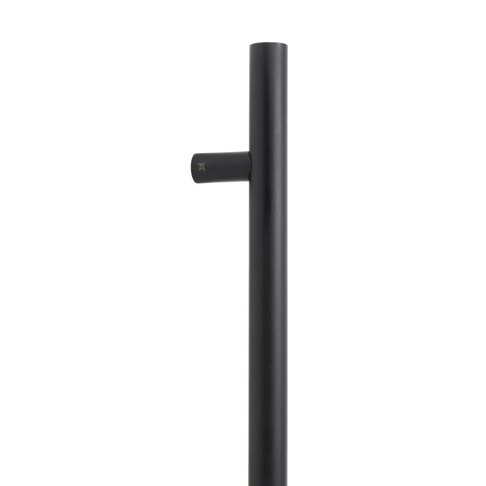 This is an image showing From The Anvil - Matt Black SS (316) 0.6m T Bar Handle Bolt Fix 32mm available from trade door handles, quick delivery and discounted prices