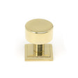 This is an image showing From The Anvil - Polished Brass Kelso Cabinet Knob - 25mm (Square) available from trade door handles, quick delivery and discounted prices