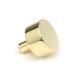 This is an image showing From The Anvil - Polished Brass Kelso Cabinet Knob - 32mm (No Rose) available from trade door handles, quick delivery and discounted prices