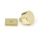 This is an image showing From The Anvil - Polished Brass Kelso Cabinet Knob - 32mm (Square) available from trade door handles, quick delivery and discounted prices