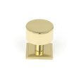 This is an image showing From The Anvil - Polished Brass Kelso Cabinet Knob - 32mm (Square) available from trade door handles, quick delivery and discounted prices