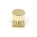 This is an image showing From The Anvil - Polished Brass Kelso Cabinet Knob - 32mm (Square) available from trade door handles, quick delivery and discounted prices