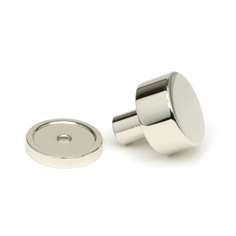 This is an image showing From The Anvil - Polished Nickel Kelso Cabinet Knob - 25mm (Plain) available from trade door handles, quick delivery and discounted prices