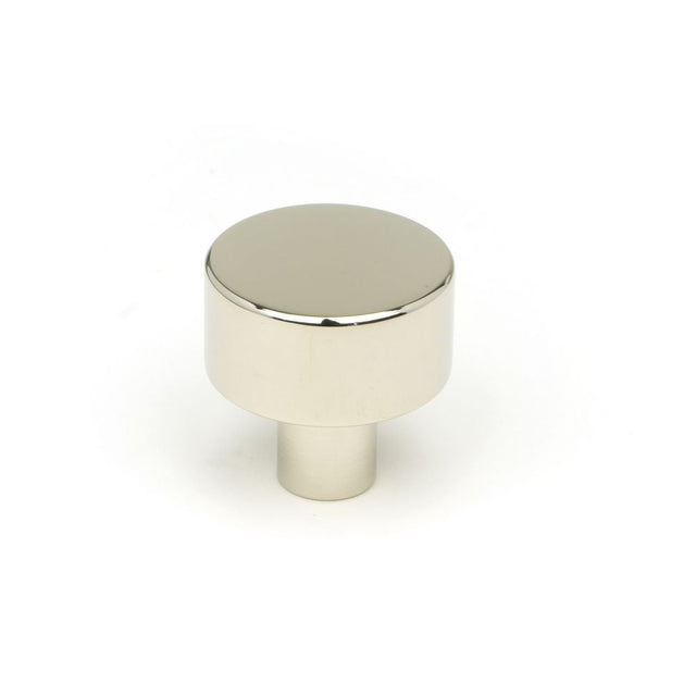 This is an image showing From The Anvil - Polished Nickel Kelso Cabinet Knob - 25mm (No Rose) available from trade door handles, quick delivery and discounted prices