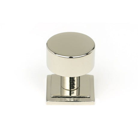 This is an image showing From The Anvil - Polished Nickel Kelso Cabinet Knob - 25mm (Square) available from trade door handles, quick delivery and discounted prices