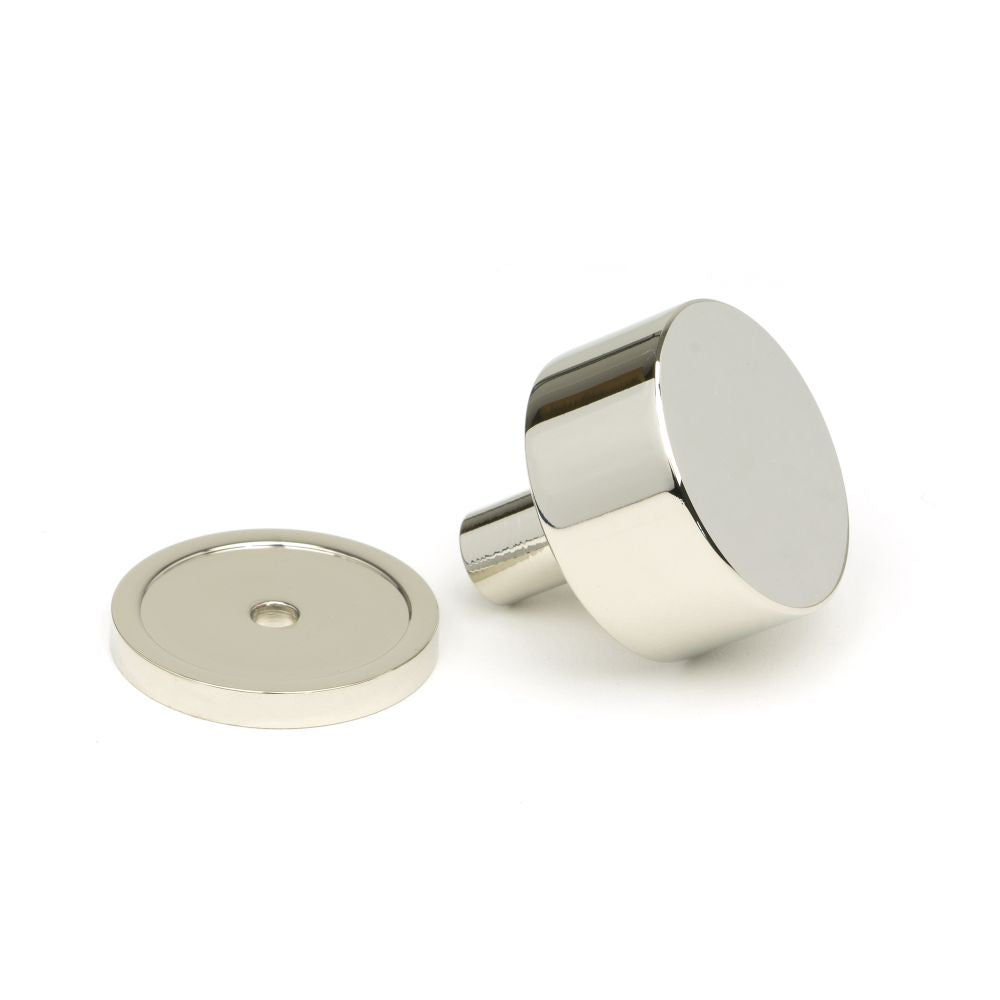 This is an image showing From The Anvil - Polished Nickel Kelso Cabinet Knob - 32mm (Plain) available from trade door handles, quick delivery and discounted prices