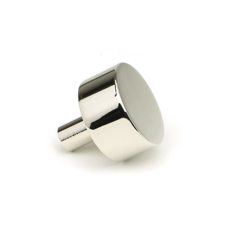 This is an image showing From The Anvil - Polished Nickel Kelso Cabinet Knob - 32mm (No Rose) available from trade door handles, quick delivery and discounted prices