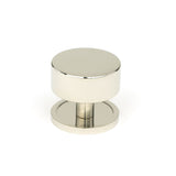 This is an image showing From The Anvil - Polished Nickel Kelso Cabinet Knob - 38mm (Plain) available from trade door handles, quick delivery and discounted prices