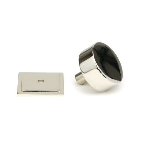 This is an image showing From The Anvil - Polished Nickel Kelso Cabinet Knob - 38mm (Square) available from trade door handles, quick delivery and discounted prices