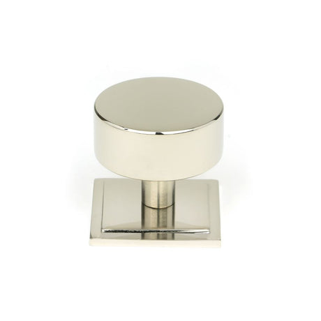 This is an image showing From The Anvil - Polished Nickel Kelso Cabinet Knob - 38mm (Square) available from trade door handles, quick delivery and discounted prices