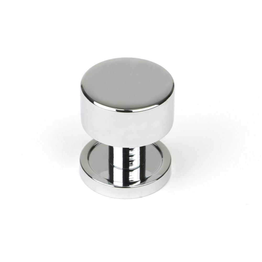 This is an image showing From The Anvil - Polished Chrome Kelso Cabinet Knob - 25mm (Plain) available from trade door handles, quick delivery and discounted prices