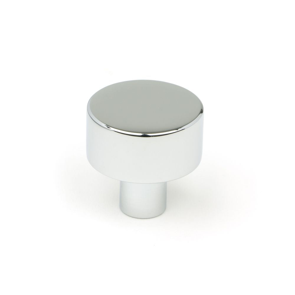 This is an image showing From The Anvil - Polished Chrome Kelso Cabinet Knob - 25mm (No rose) available from trade door handles, quick delivery and discounted prices