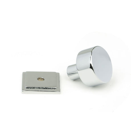 This is an image showing From The Anvil - Polished Chrome Kelso Cabinet Knob - 25mm (Square) available from trade door handles, quick delivery and discounted prices